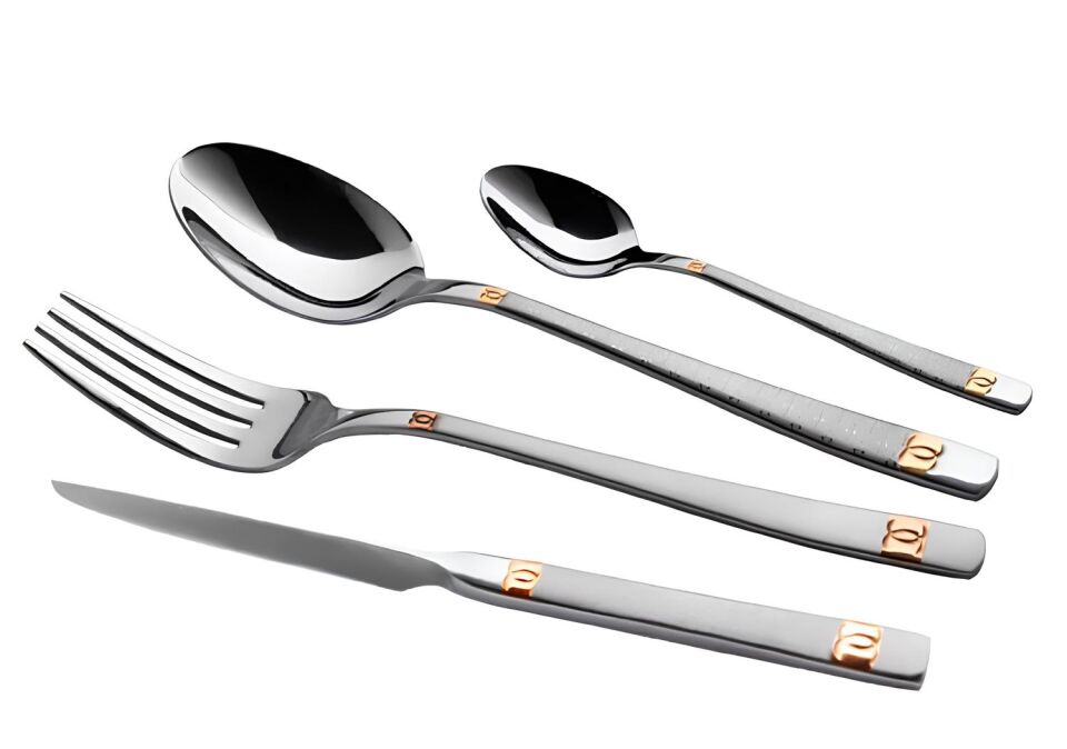 304 Paslanmaz Çelik Gold Seri 84 Parça Çatal Kaşık Bıçak Takımı