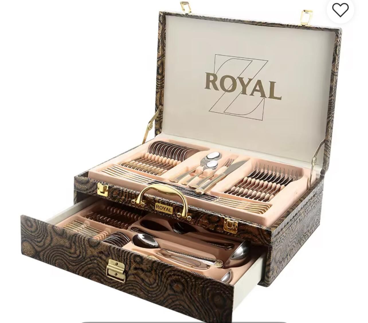 304 Paslanmaz Çelik Royal Seri 114 Parça Çatal Kaşık Bıçak Takımı