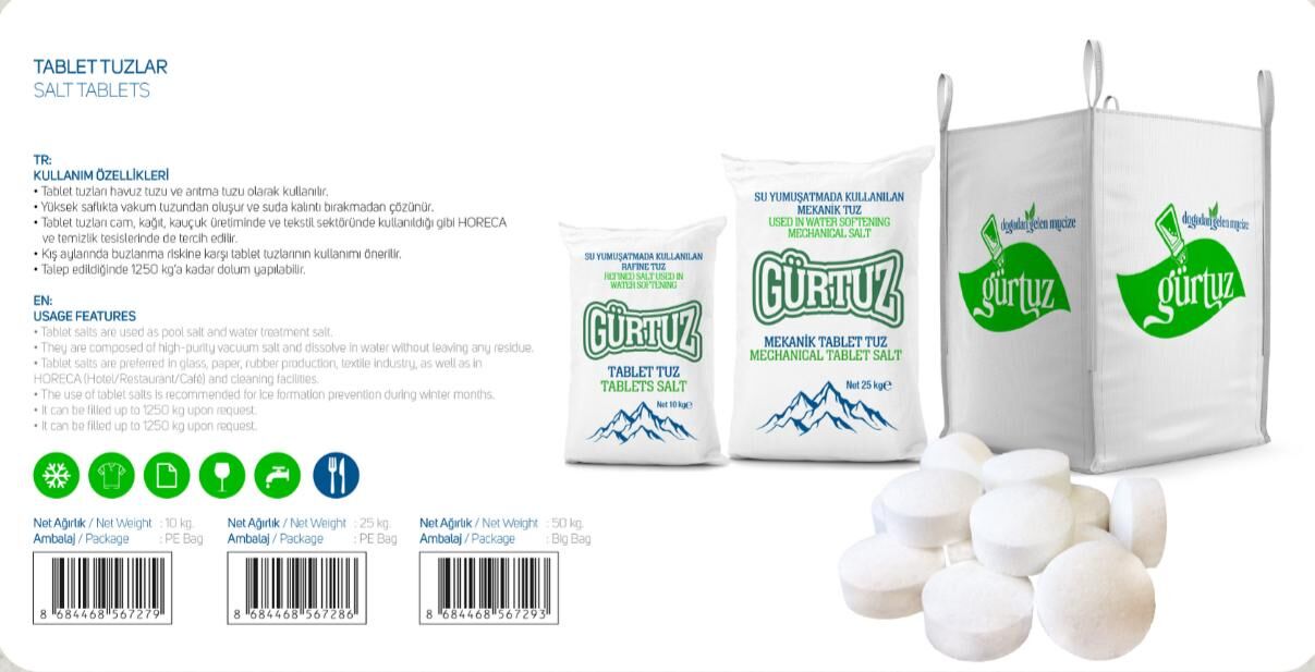 Gürtuz Tablet Tuz 50 kg