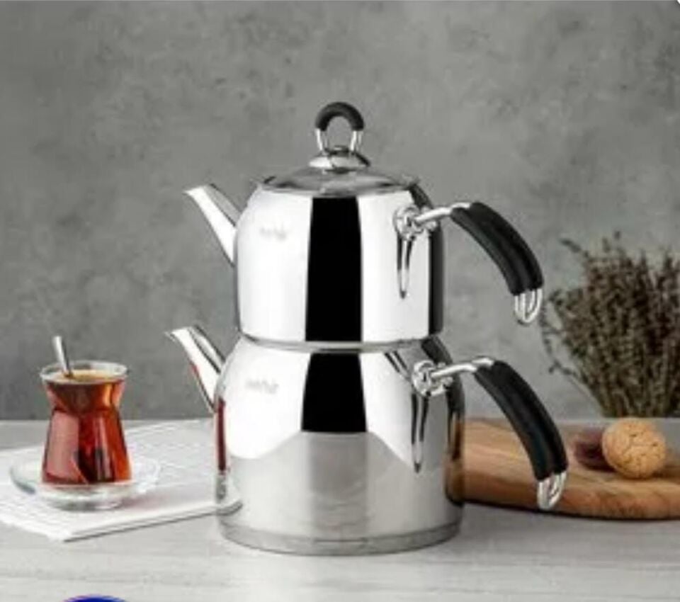 304 310 316 KALİTE GÜRÇELİK ÇAYDANLIK TAKIM 1.7 LİTRE 2.2 LİTRE