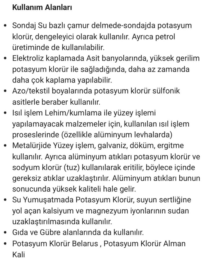 KCL (Potasyum Klor) Alman