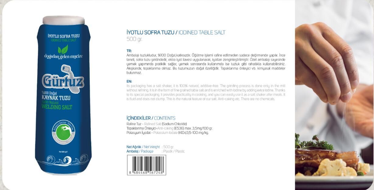 Gürtuz İyotlu Kaynak Tuzu Pet  250 Gram
