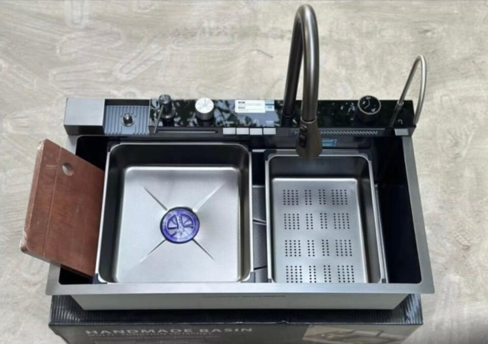 Dijital Ultrasonik Akıllı Evye – Ev ve İşyeri Kullanımı, Bıçak Tutucu Özellikli