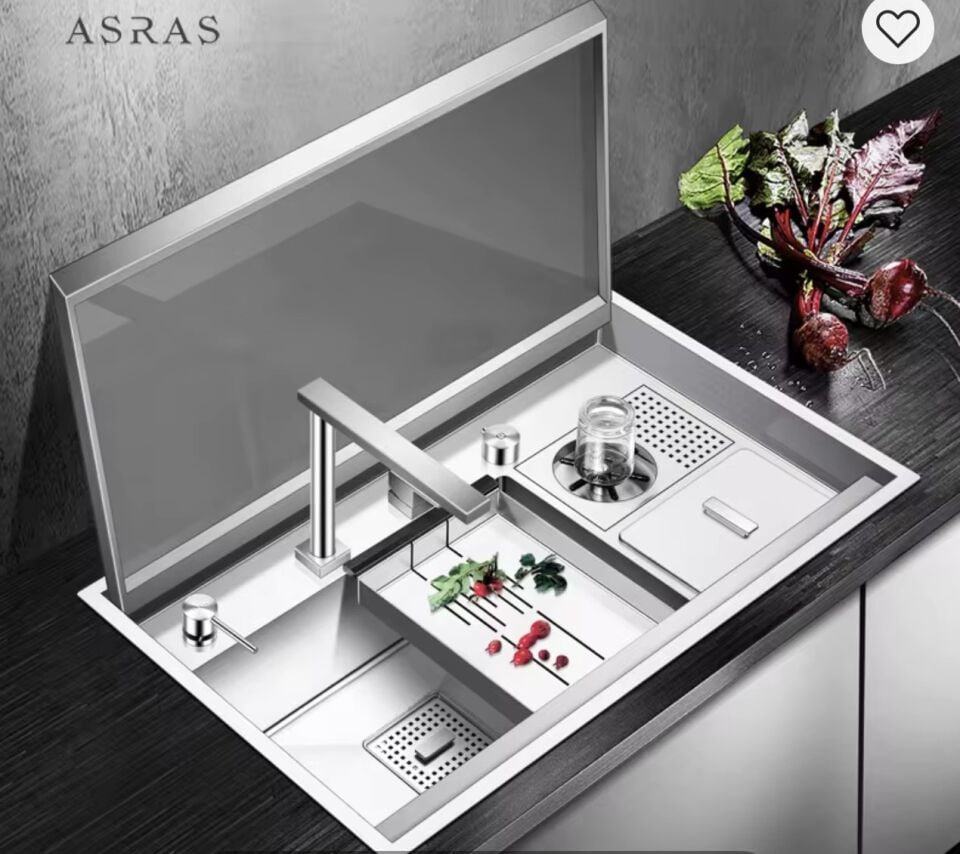 Akıllı Ultrasonik Kapaklı Eviye – Ev, İşyeri ve Otel Kullanımına Uygun