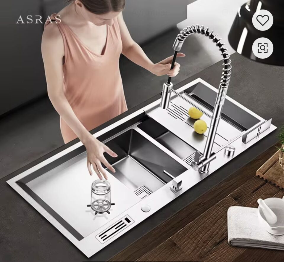 Otel ve Lokanta İçin Uzaktan Kumandalı Akıllı Kapaklı Eviye