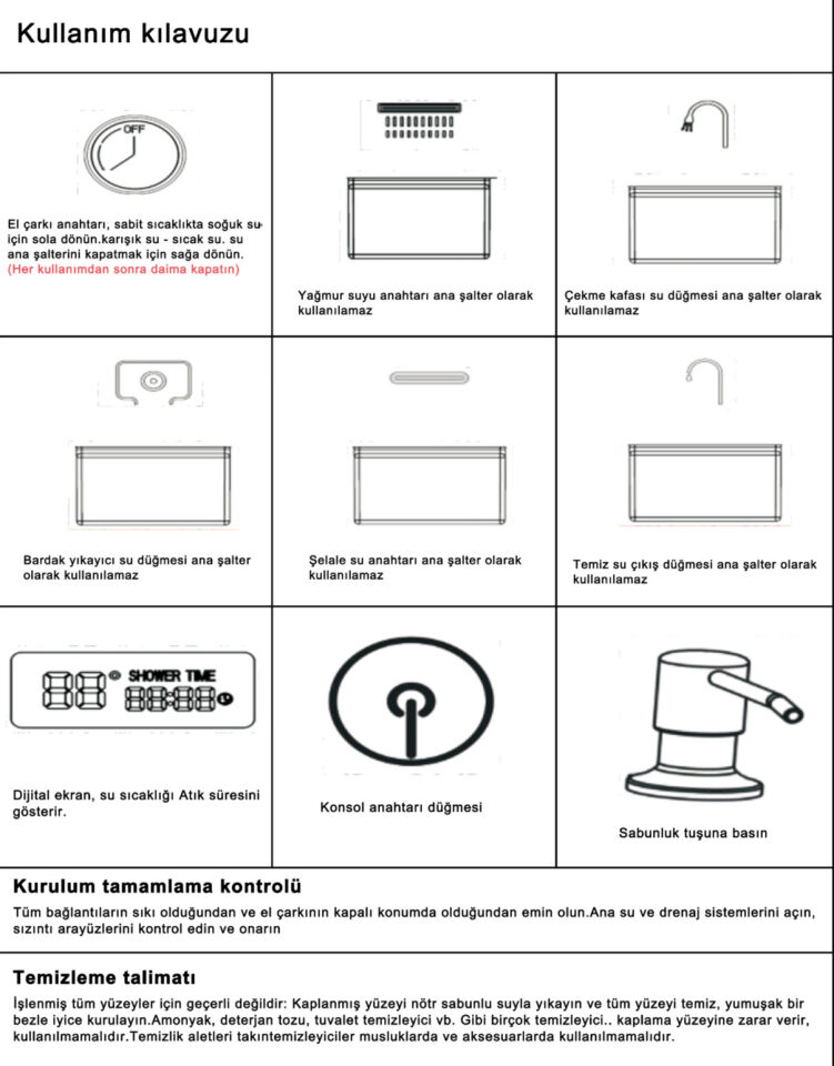 Çok Amaçlı Dijital Akıllı Evye – Ev, İşyeri ve Otel Kullanımına Uygun