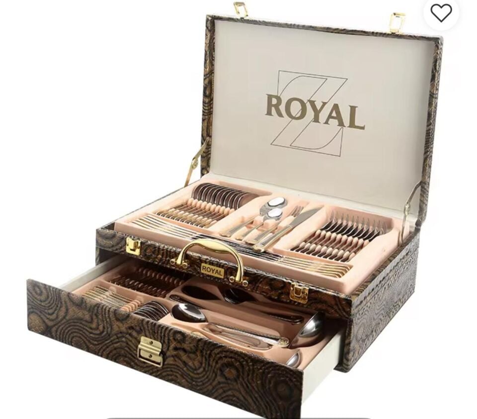 304 Paslanmaz Çelik Royal Seri 114 Parça Çatal Kaşık Bıçak Takımı