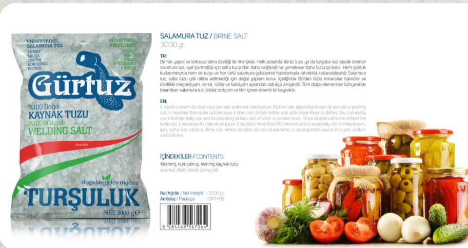 Gürtuz Salamura Tuzu 3000 Gr