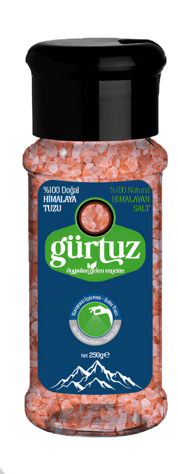 Gürtuz Kendinden Değirmenli Organik Himalaya Tuzu 125 Gram