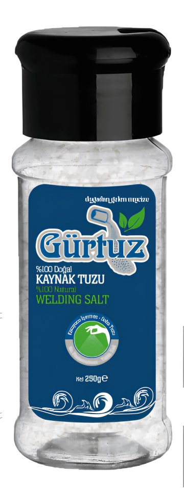 Gürtuz Kendinden Değirmenli Doğal Yıkanmış Kaynak Tuzu 125 Gram