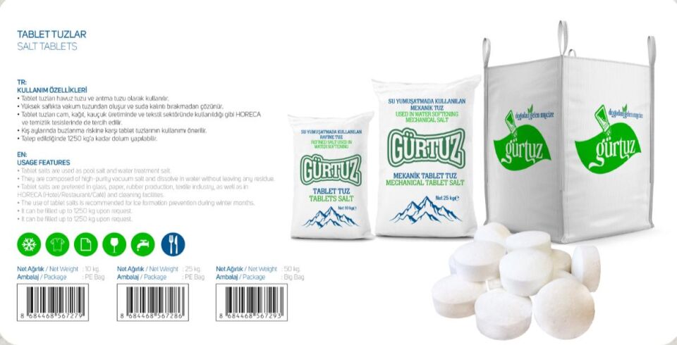 Gürtuz Tablet Tuz 10 Kg