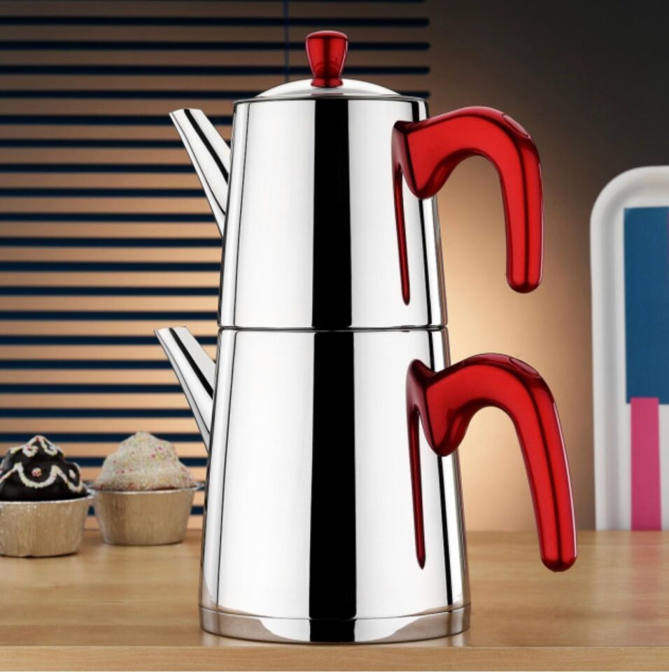 304 310 316 KALİTE GÜRÇELİK ÇAYDANLIK TAKIM 1.7 LİTRE 2.2 LİTRE