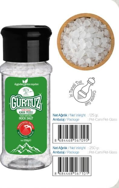 Gürtuz Kendinden Değirmenli Kaya Tuzu 250 Gram